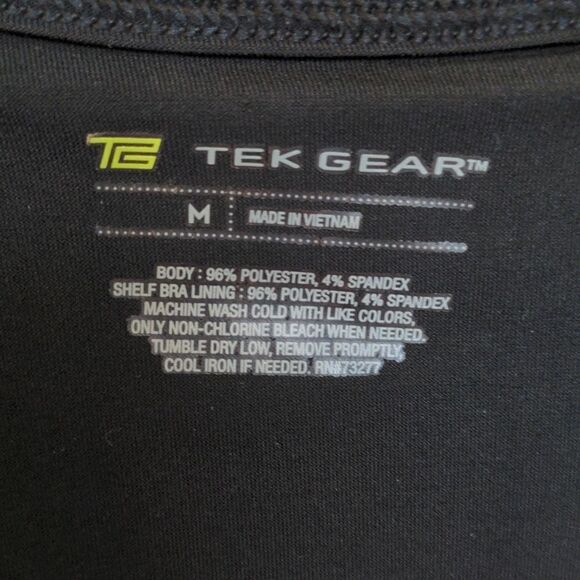 2 for $20 Tek Gear Black White Shelf Bra Dress Sz M - Picture 6 of 7